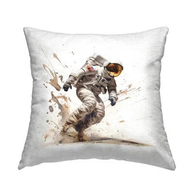 Stupell Industries Polyester Throw Square Indoor/outdoor Pillow Cover & Insert In Tan