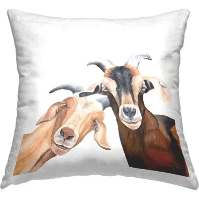 Stupell Industries Polyester Throw Square Pillow Cover & Insert In Beige