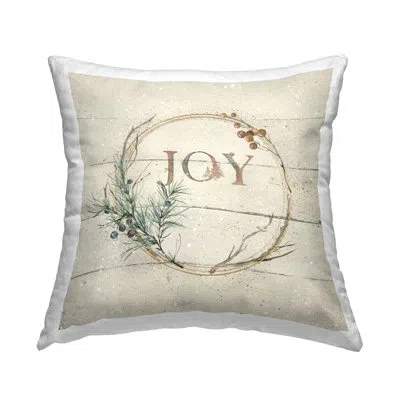Stupell Industries Polyester Throw Square Pillow Cover & Insert By Carol Robinson In Beige