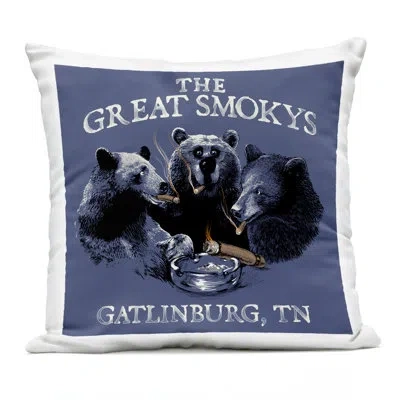 Stupell Industries Pong Animal Humor Outdoor Printed Pillow Design By Jim Baldwin In Blue Bear