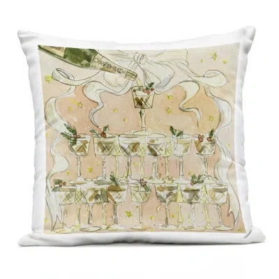Stupell Industries Pouring Champagne Seasonal Cocktails Outdoor Printed Pillow, Design By Melissa Wang
