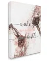 Stupell Industries Pray And Hustle Phrase Glam Cosmetic Brush Stretched Canvas Wall Art By Ziwei Li In Off-white