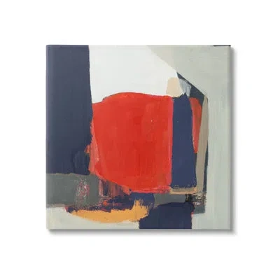Stupell Industries Primary Blocked Geometric Shapes Canvas Wall Art By Terri Burris In Blue;gray;red