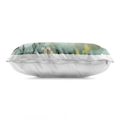 Stupell Industries Princess' Castle View Decorative Printed Throw Pillow, Design By Christine Simpson Art In Green