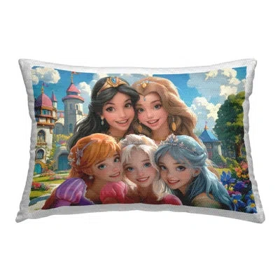 Stupell Industries Princess Selfie By Castle Design By Image World Outdoor Printed Pillow In Animal Print