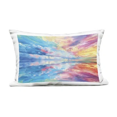Stupell Industries Prismatic Rainbow Sunset Design By Michael Ward Outdoor Printed Pillow In Multi-color