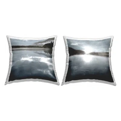 Stupell Industries Quiet Moody Lake Views 2 Pc Decorative Printed Throw Pillow Set By Carol Robinson In Gray