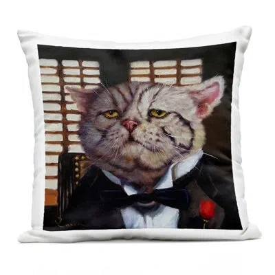 Stupell Industries Rabbit In Relaxing Bubble Bath Outdoor Printed Pillow, Design By Lucia Heffernan