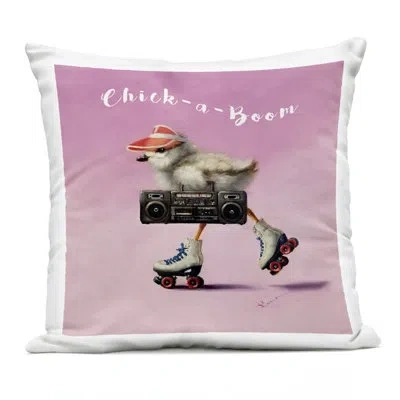 Stupell Industries Rabbit In Relaxing Bubble Bath Outdoor Printed Pillow, Design By Lucia Heffernan