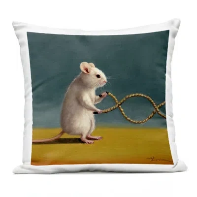 Stupell Industries Rabbit In Relaxing Bubble Bath Outdoor Printed Pillow, Design By Lucia Heffernan