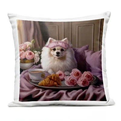Stupell Industries Rabbit In Relaxing Bubble Bath Outdoor Printed Pillow, Design By Lucia Heffernan