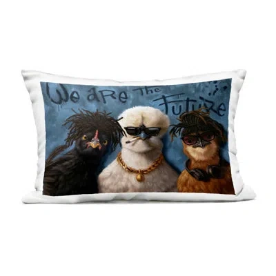 Stupell Industries Rabbit In Relaxing Bubble Bath Outdoor Printed Pillow, Design By Lucia Heffernan