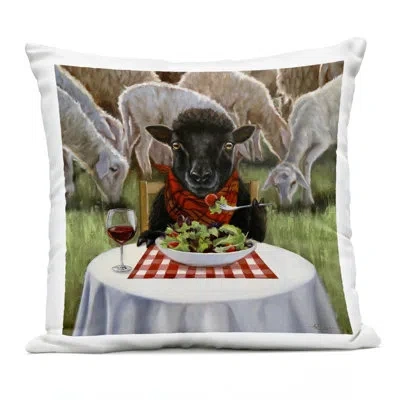 Stupell Industries Rabbit In Relaxing Bubble Bath Outdoor Printed Pillow, Design By Lucia Heffernan