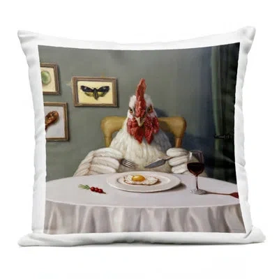Stupell Industries Rabbit In Relaxing Bubble Bath Outdoor Printed Pillow, Design By Lucia Heffernan