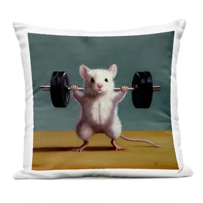 Stupell Industries Rabbit In Relaxing Bubble Bath Outdoor Printed Pillow, Design By Lucia Heffernan