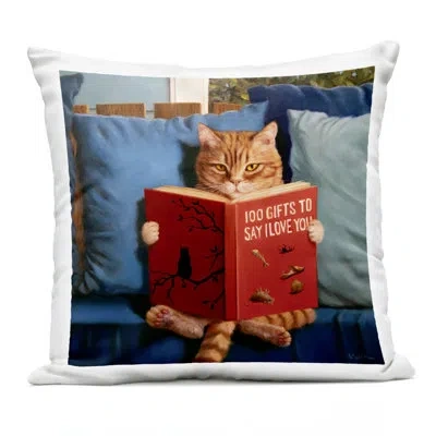 Stupell Industries Rabbit In Relaxing Bubble Bath Outdoor Printed Pillow, Design By Lucia Heffernan