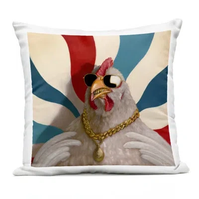 Stupell Industries Rabbit In Relaxing Bubble Bath Outdoor Printed Pillow, Design By Lucia Heffernan