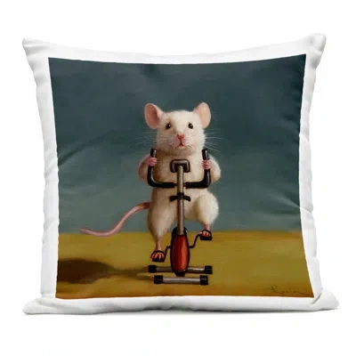 Stupell Industries Rabbit In Relaxing Bubble Bath Outdoor Printed Pillow, Design By Lucia Heffernan