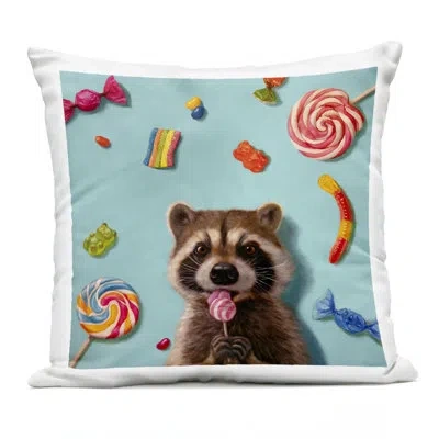 Stupell Industries Rabbit In Relaxing Bubble Bath Outdoor Printed Pillow, Design By Lucia Heffernan