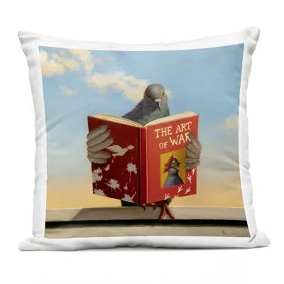 Stupell Industries Rabbit In Relaxing Bubble Bath Outdoor Printed Pillow, Design By Lucia Heffernan