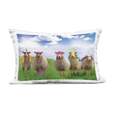 Stupell Industries Rabbit In Relaxing Bubble Bath Outdoor Printed Pillow, Design By Lucia Heffernan