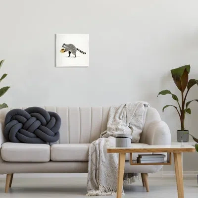 Stupell Industries Raccoon And Coffee Mug By Victoria Barnes