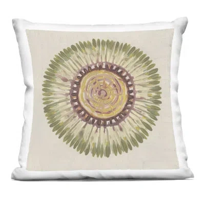 Stupell Industries Radial Aura Mandala Decorative Printed Throw Pillow, Design By June Erica Vess In Tan