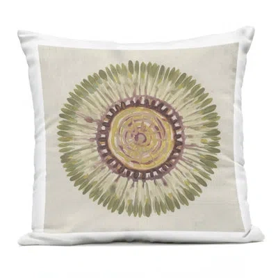 Stupell Industries Radial Aura Mandala Outdoor Printed Pillow, Design By June Erica Vess In Tan
