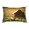 Stupell Industries Red Barn Distressed Pattern Outdoor Printed Pillow By Graffitee Studios In Tan
