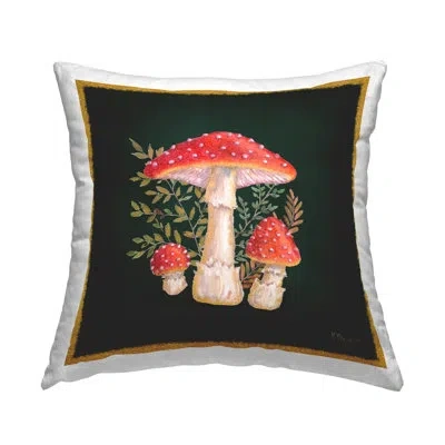 Stupell Industries Red Forest Mushrooms Printed Throw Pillow Design By Paul Brent