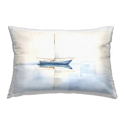 Stupell Industries Reflective Sails View Printed Outdoor Throw Pillow Design By Petal Prints Design In Blue