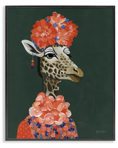 Stupell Industries Regal Giraffe Portrait Framed Giclee Art In Multi