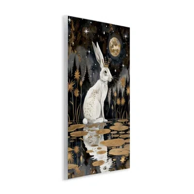 Stupell Industries Regal Rabbit Moonlight Wall Plaque Art By The Dutch Lady In Gold