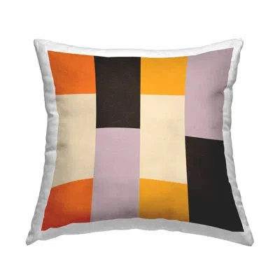 Stupell Industries Retro Blocked Mid Century Modern Squares Printed Throw Pillow Design By Daphne Polselli In Beige