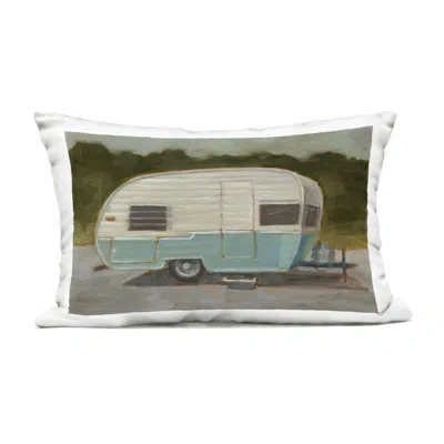Stupell Industries Retro Camper View Outdoor Printed Pillow, Design By Ethan Harper In Blue