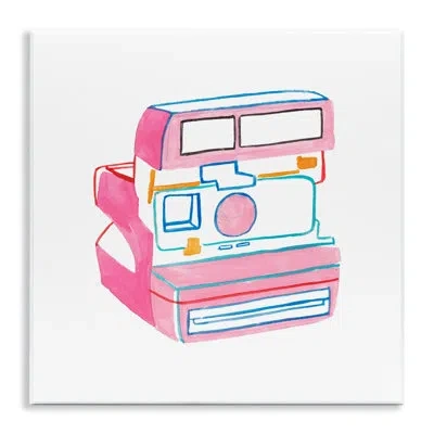 Stupell Industries Retro Film Camera Wall Plaque Art By Melissa Wang In Pink