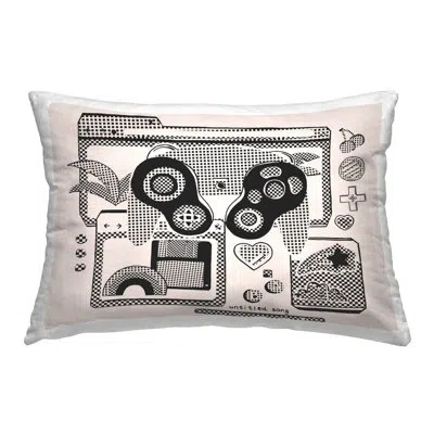 Stupell Industries Retro Pixel Controller Decorative Printed Throw Pillow Design By Melissa Wang In Beige
