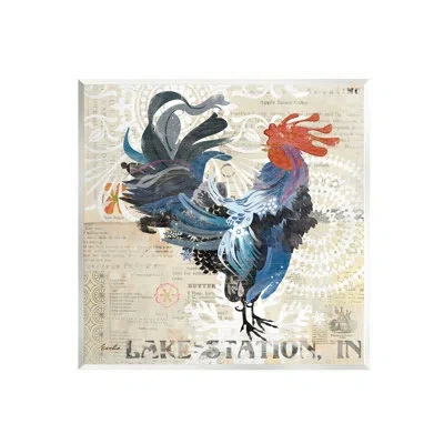 Stupell Industries Retro Rooster Farmhouse Kitchen - Graphic Art In Wood