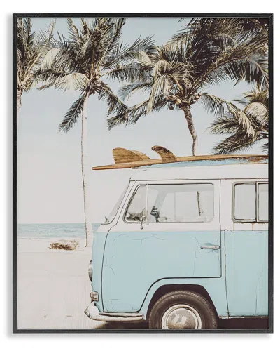 Stupell Industries Retro Surfboard & Van Framed Giclee Art In Multi
