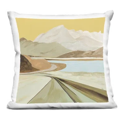 Stupell Industries Return Warm Mountain View Decorative Printed Throw Pillow, Design By Patricia Pinto, 18 X 7 X 18 In Yellow
