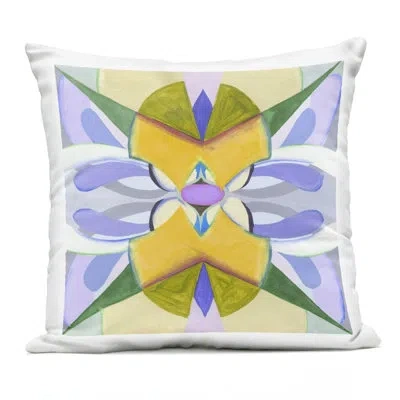 Stupell Industries Revival Kaleidoscope Symmetry Outdoor Printed Pillow, Design By Melissa Wang, 18 X 7 X 18 In Yellow,purple,green Revival Kaleidoscope