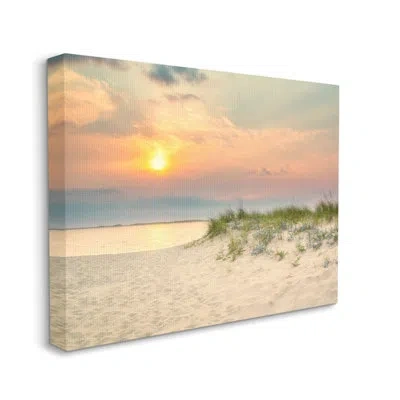 Stupell Industries Rising Sun Seaside Beach Morning Canvas Wall Art By Brooke T. Ryan In Blue;green;beige