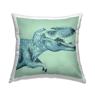 Stupell Industries Roaring T-rex Pop Style Dinosaur Printed Throw Pillow Design By Daphne Polselli