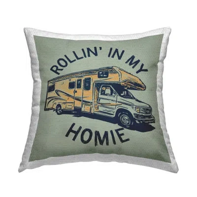 Stupell Industries Rollin' In My Homie Printed Outdoor Throw Pillow Design By Jedco Brands, Inc. In Green