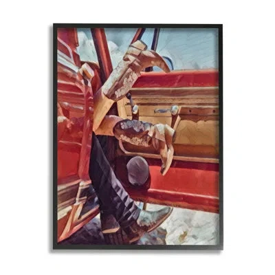 Stupell Industries Romantic Cowboy Boots Couple By Jesse Keith Single Picture Frame Print On Canvas In Midnight Black Framed Giclee