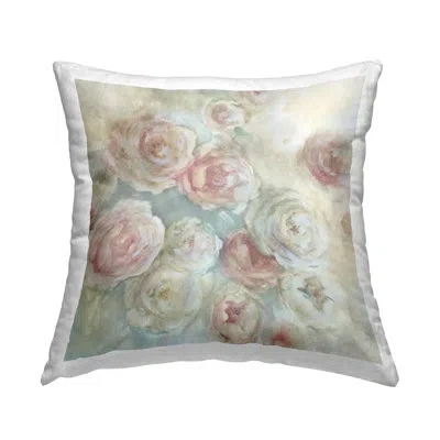 Stupell Industries Rose Mist Florals Decorative Printed Throw Pillow Design By Carol Robinson In Beige
