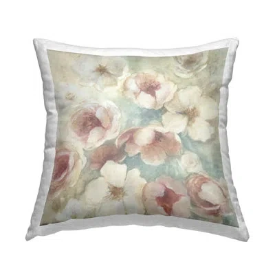 Stupell Industries Rose Mist Pattern Decorative Printed Throw Pillow Design By Carol Robinson In Beige