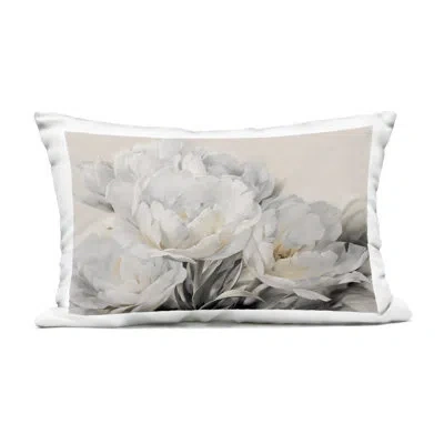 Stupell Industries Roses Sprouting Outdoor Printed Pillow Design By Igor Levashov In Beige,gray Roses