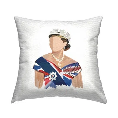 Stupell Industries Royal Fashion Portrait Outdoor Printed Pillow By Amelia Noyes