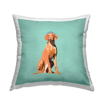 Stupell Industries Royal Pointer Dog Outdoor Printed Pillow By Amelia Noyes In Blue
